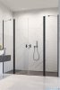 Radaway Nes 8 Black Dwd II drzwi wnękowe 160cm W2 czarny mat/szkło przejrzyste 10081093-54-01/10080167-54-01